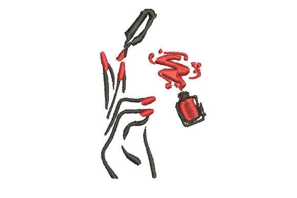 Girl Red Nail Polish: A Bold Embroidery Review