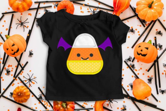 Review: Spooky Candy Corn Vampire Bat Applique