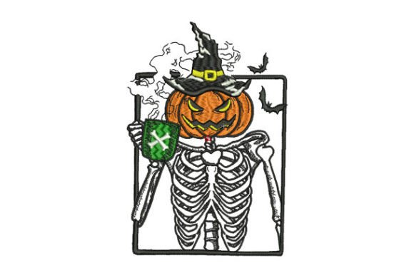 Skeleton Coffee Lover Pumpkin Head Review