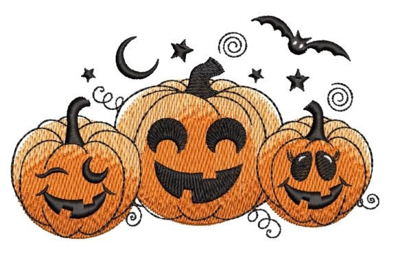 Three Funny Halloween Pumpkins Design Review